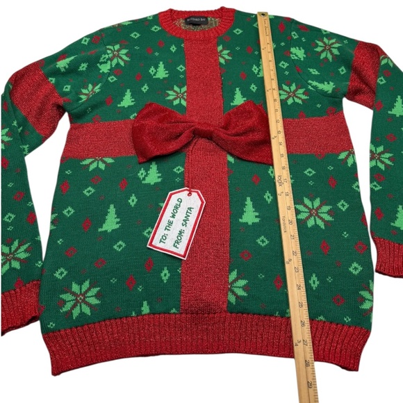 Blizzard Bay Gift to the World Present Bow Christmas Sweater - Picture 9 of 9